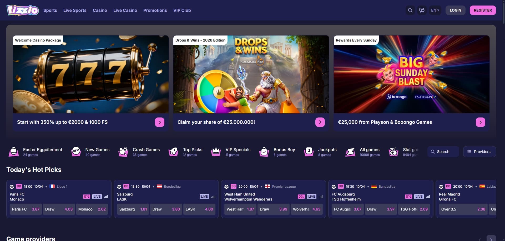 Page d'accueil Rizzio