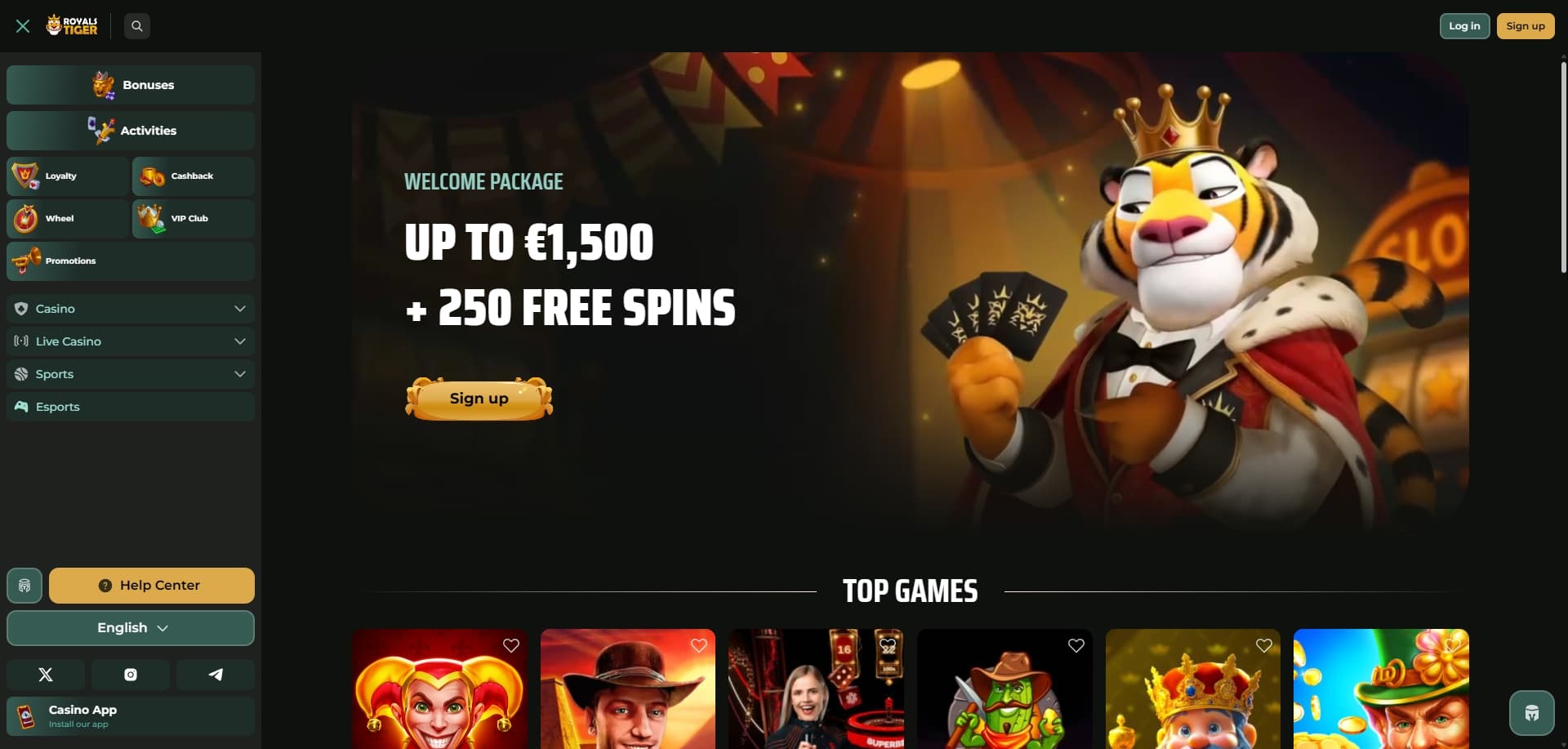 Page d'accueil Royals Tiger