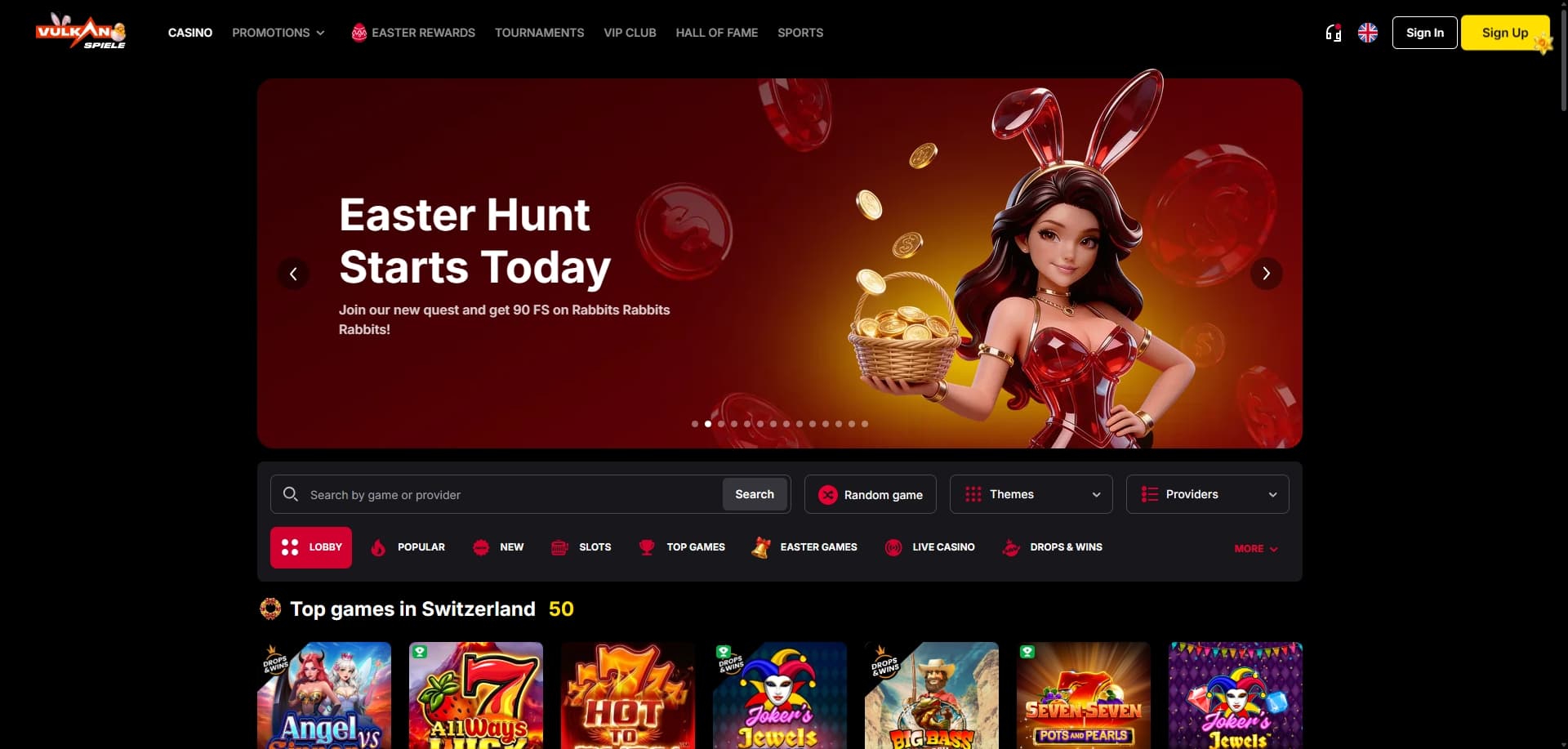 Page d'accueil VulkanSpiele